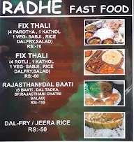 Radhe Fast Food menu 1