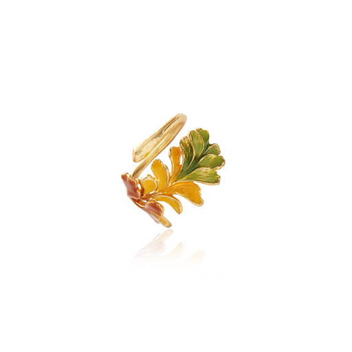 Title 1, Adjustable Spring Color Enamel Drip Glazed Leav...