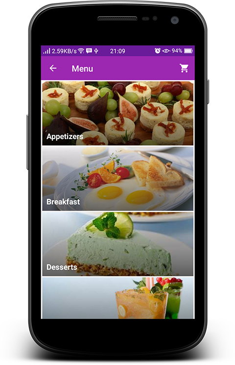 Your Restaurant App Demo Screen 3