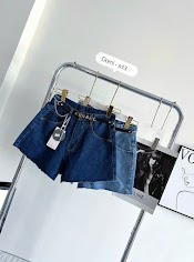 Quần Short Jean Nữ Trơn Lưng Cao Tôn Dáng - Quần Đùi Nữ Chất Jean Co Giãn S13