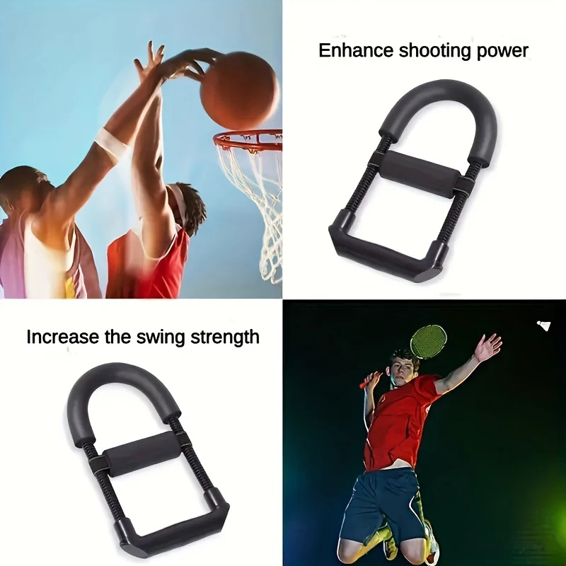 Fortalecedor de muñeca ajustable para entrenamiento de fuerza del brazo. Entrenador muscular de brazo negro ajustable para mayor resistencia.