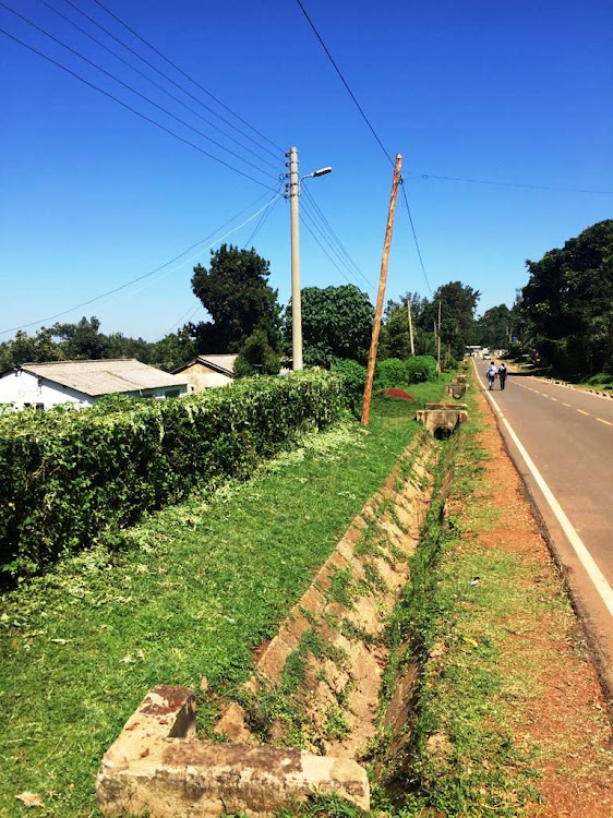 Some of the disputed houses in Otiende estate in Kakamega town.