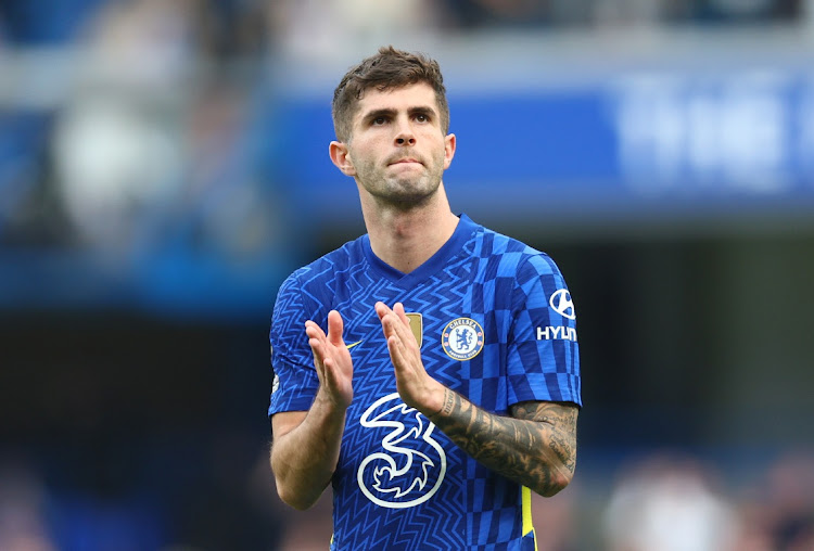 Christian Pulisic of Chelsea applauds the fans after their sides victory during the Premier League match between Chelsea and West Ham United at Stamford Bridge in London, England, April 24 2022. Picture: CLIVE ROSE/GETTY IMAGES