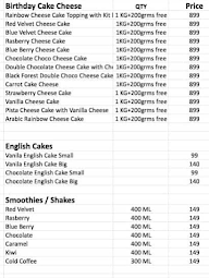 Reem Cup Cake And Cheese Cakes menu 2