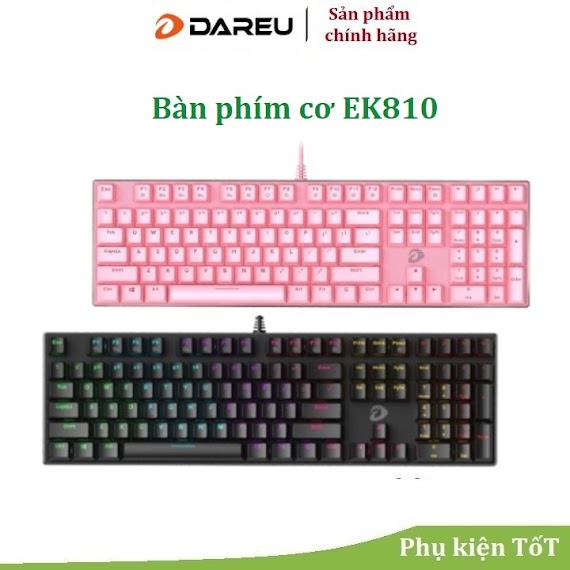 Bàn Phím Cơ Gaming Dareu Ek810 Đen Black / Hồng Pink (Blue /Brown /Red Switch )