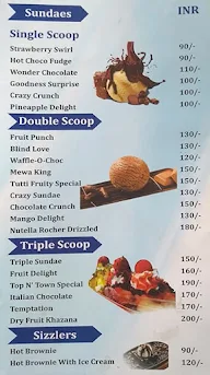 Top 'N Town Ice Cream menu 4