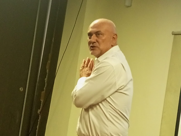 Fr Carlos Alejandro Ruiz from Orione Community Training Centre for children with intellectual disabilities speaks during a media roundtable in Nairobi on November 23, 2022