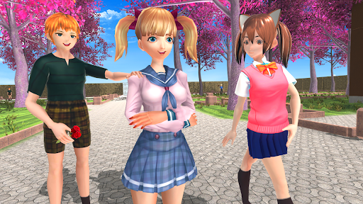 Screenshot School Life Anime Girl Game 3D