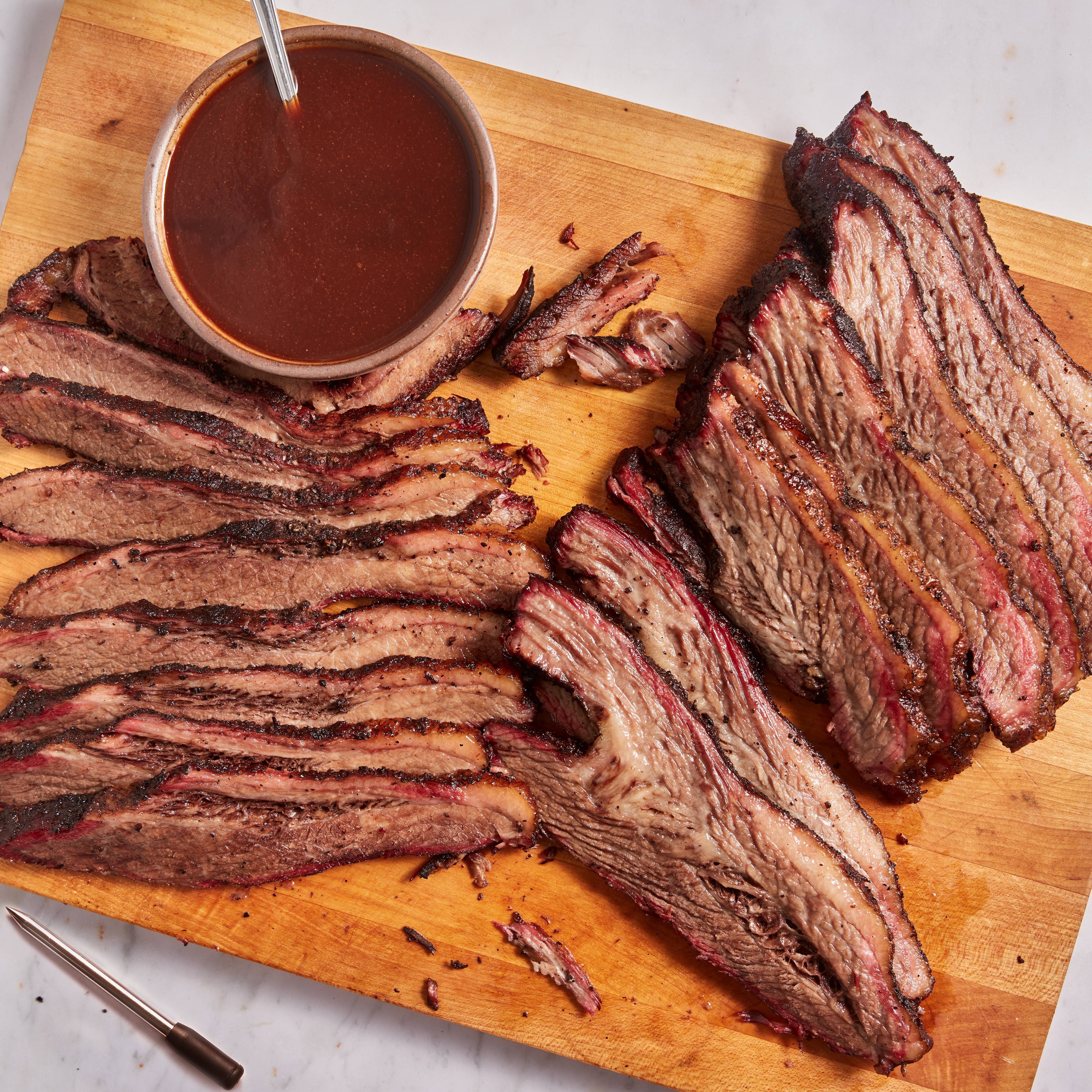 Hickory Smoked Brisket  gone Root Beer-Maple BBQ Sauce