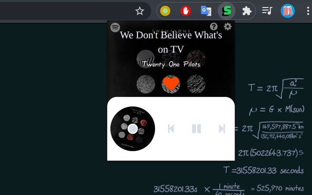 Spotify on Browser chrome extension