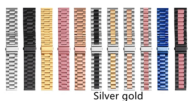 Smartwatch met Drie-Rij Roestvrijstalen Metalen Band en Sierlijke Sluiting – Stijlvol en Functioneel Design voor Dagelijks Gebruik