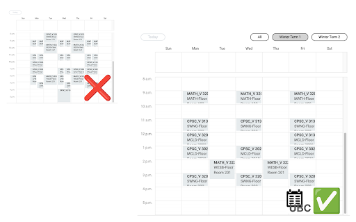 UBC Workday Calendar by Term