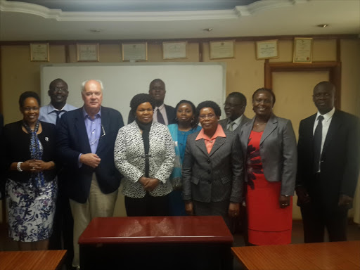 University Education PS Collete Suda with representatives from local universities at Jogoo house, August 24, 2016 /COURTESY