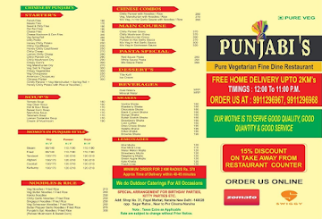 Punjabis menu 