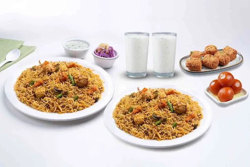 Veg Hyderabadi Dum Biryani Feast