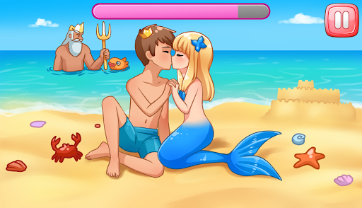 Mermaid Princess Kissing