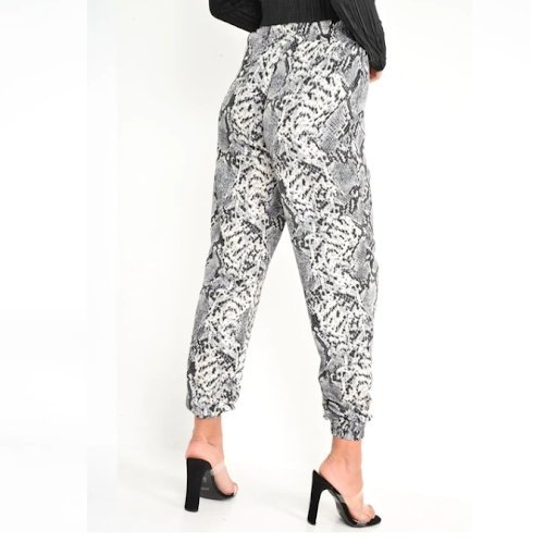 Title 6, High waisted snake print trousers for a stylish...