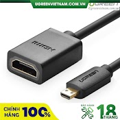 Cáp Chuyển Đổi Micro Hdmi To Hdmi Âm Dài 20Cm Ugreen 20134 Chính Hãng