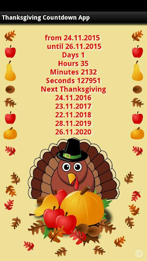 Thanksgiving Countdown App