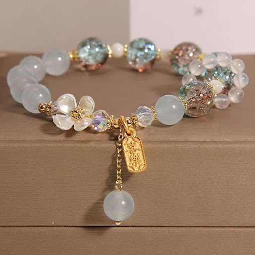 Title 1, Korean style lavender purple chalcedony crystal...