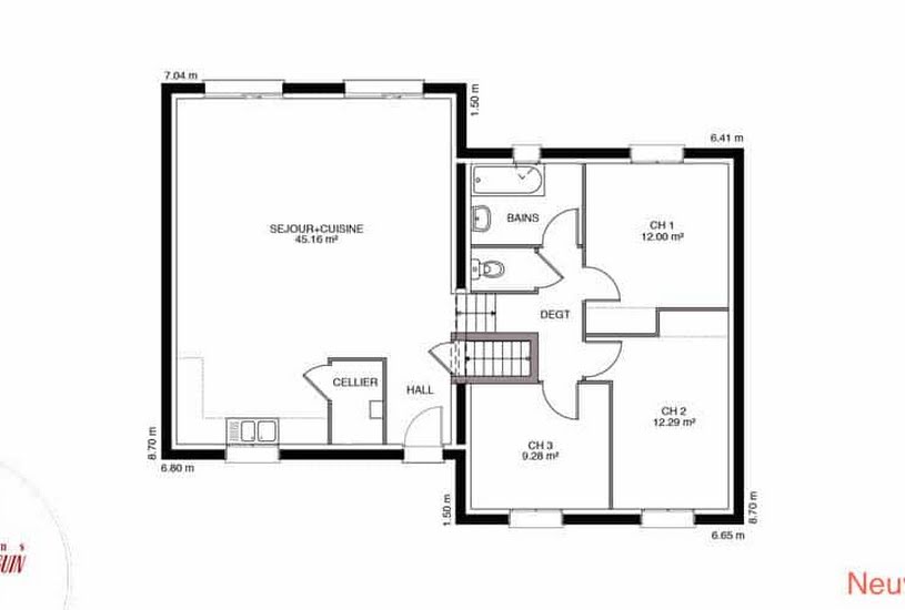  Vente Terrain + Maison - Terrain : 2 350m² - Maison : 95m² à Seilhac (19700) 