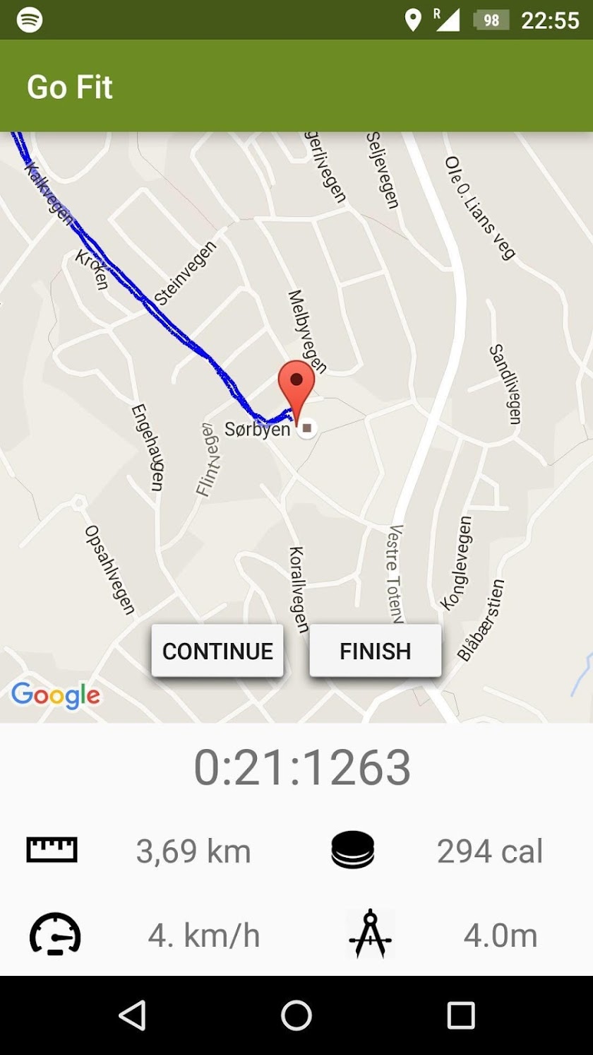 Go Fitness! Screen 1
