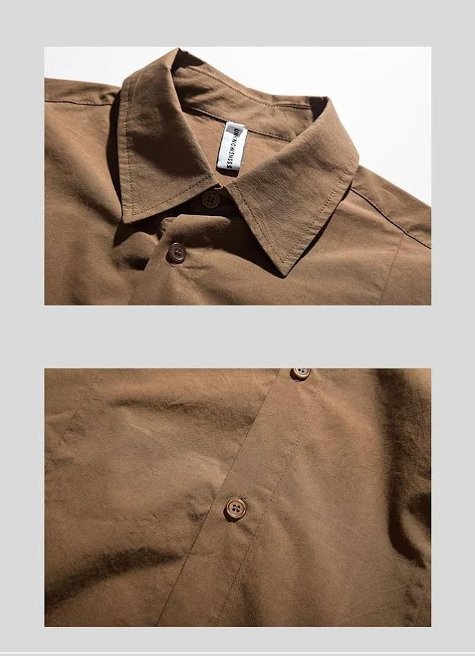 Salopette ampia uomo manica lunga, camicia versatile per lavoro o tempo libero, comoda e funzionale per ogni attività quotidiana.