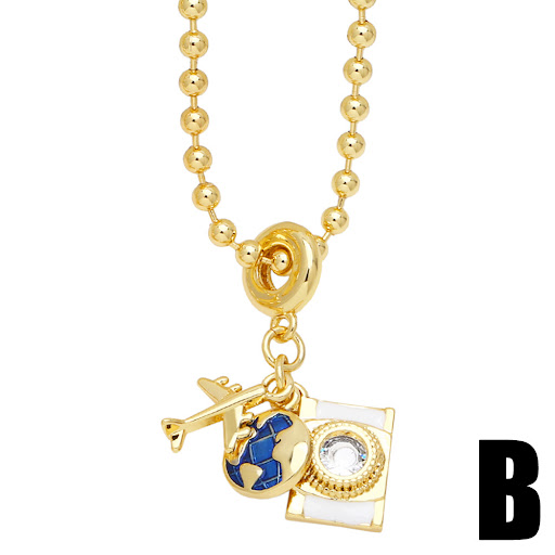 Title 2, Fashion Creative Airplane Pendant Necklace, a s...