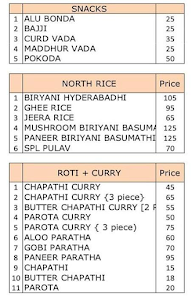 Panchamukhi Mess menu 4