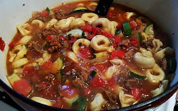 ~ Summertime Italian Tortellini Soup ~