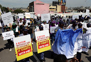 Men's walk against gender based violence from King Dinizulu to Kingsmead Stadium in Durban.