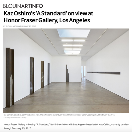 Blouin Artinfo Kaz Oshiro Honor Fraiser