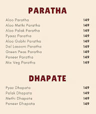 Hey Paratha menu 1