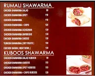 Shawarma Chef menu 1