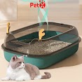 Khay Vệ Sinh Cho Mèo, Chậu Cát Mèo Có Vòm Chống Văng Cát Cho Mèo Vừa Và Lớn Đến 7.5Kg