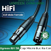 Dây Audio Nối Dài Mic Xlr (Cannon) 6Mm Ugreen Av130 - Bh 18T Chính Hãng