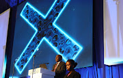 President Cyril Ramaphosa addresses delegates during the announcement of the final results of the municipal elections at the IEC results centre in Pretoria on Thursday November 4 2021.