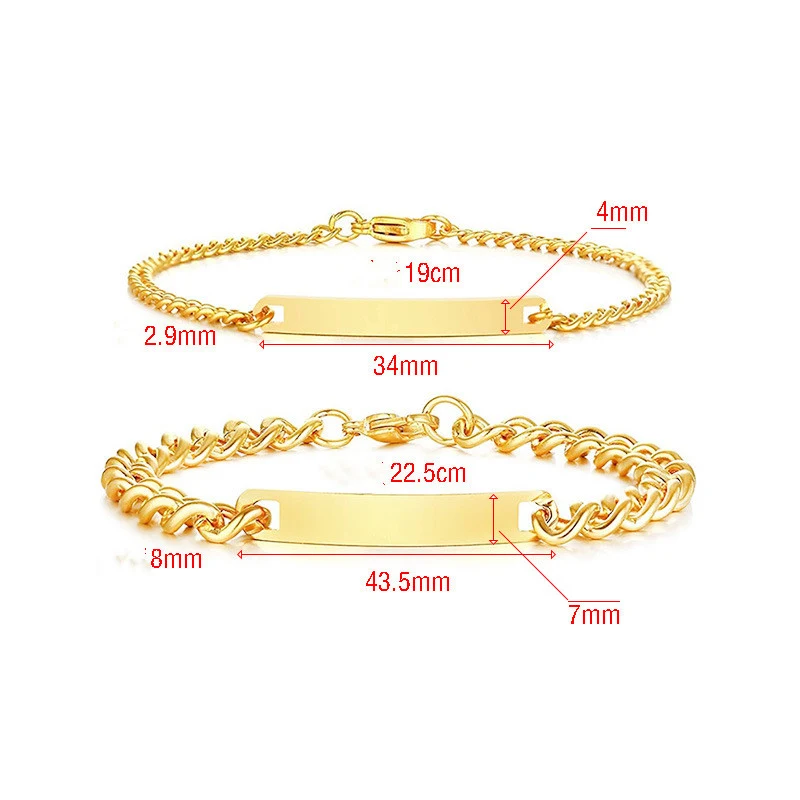Title 3, Roestvrijstalen Cuban Link Armband voor Koppels...