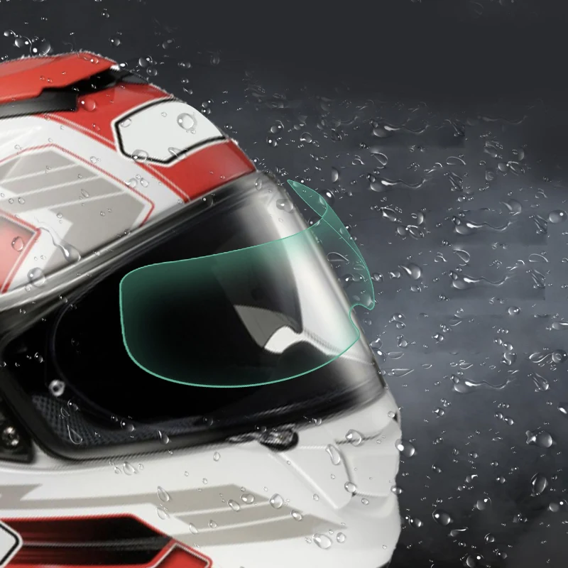 Film Imperméable et Anti-Pluie pour Casque de Moto Vision Claire Conduite Sûre Protection Contre l'Eau et la Pluie Installation et Utilisation Faciles