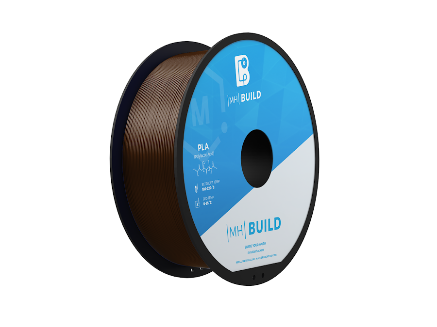 Brown MH Build Series PLA Filament - 2.85mm (1kg)