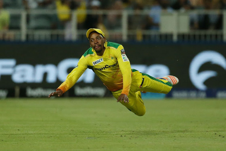 Aaron Phangiso of Joburg Super Kings during the Betway SA20 match between Joburg Super Kings and Pretoria Capitals at Wanderers Stadium on January 17 2023 in Johannesburg. Picture: SA20SPORTZPICS/GALLO IMAGES