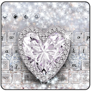 Silver Crystal Diamond Heart Theme  Icon