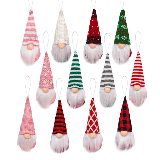 Title 5, Christmas Decorative Knitted Faceless Old Man P...
