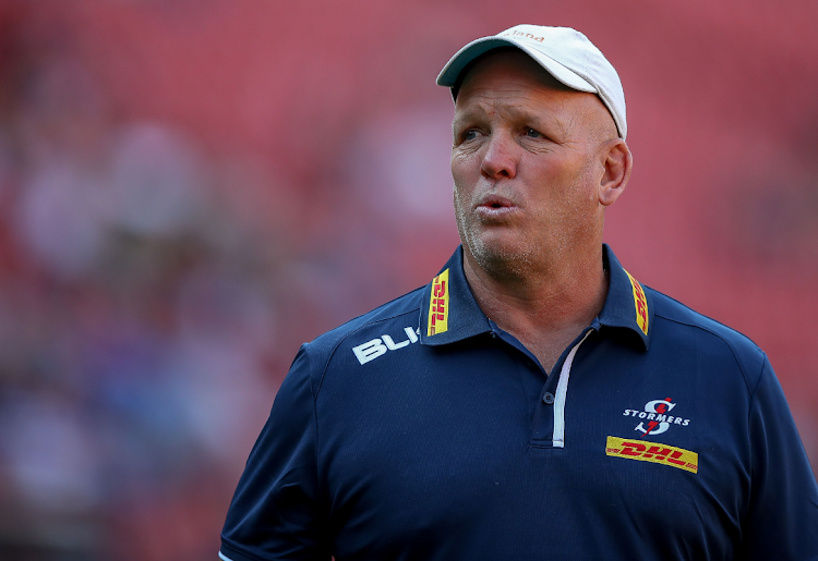 Stormers coach John Dobson during the United Rugby Championship match against the Lions at Ellis Park on October 21 2023.