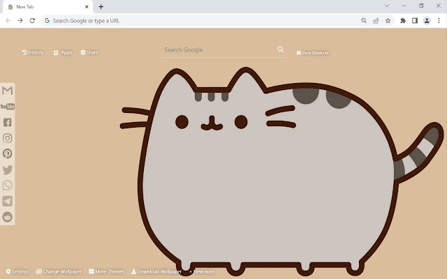 Pusheen Wallpaper New Tab