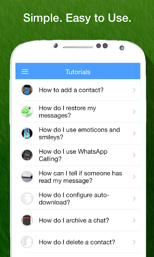 Guide for WhatsApp with tablet