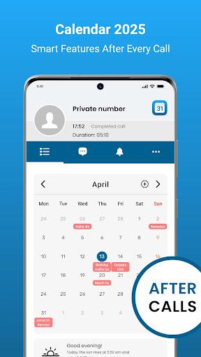 Screenshot Calendar 2025