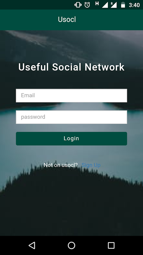 Android application Usocl | Useful social network screenshort