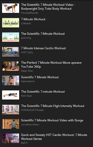 7 Minute Workout Challenge