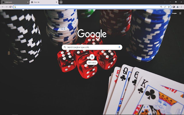 Casino playing chips and cards chrome extension